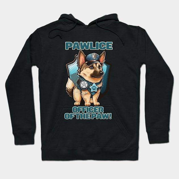 Pawlice Officer of the Paw - Police K9 Dog Hoodie by RailoImage